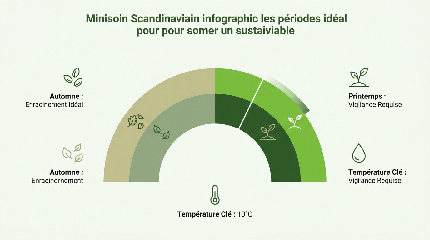 Jeune pelouse verdoyante en pleine croissance durant l'automne